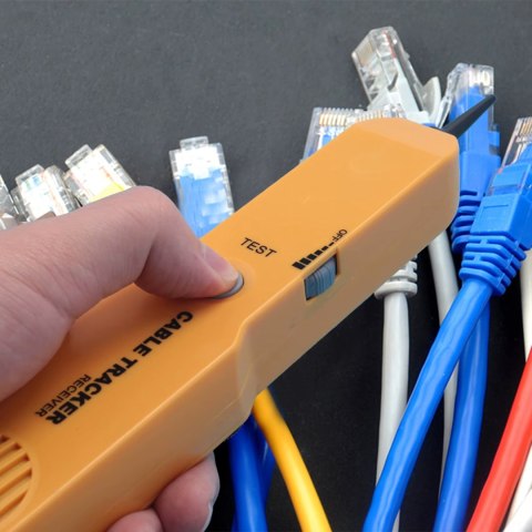 Wykrywacz Lokalizator Kabli Tester Sonda do Szukania Przewodów Rj11 Etui