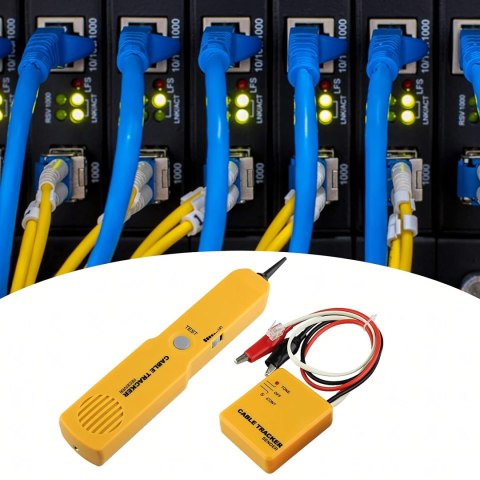 Wykrywacz Lokalizator Kabli Tester Sonda do Szukania Przewodów Rj11 Etui