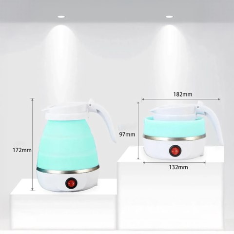 Czajnik Turystyczny Elektryczny 600ml 600W Składany Podróżny Przenośny