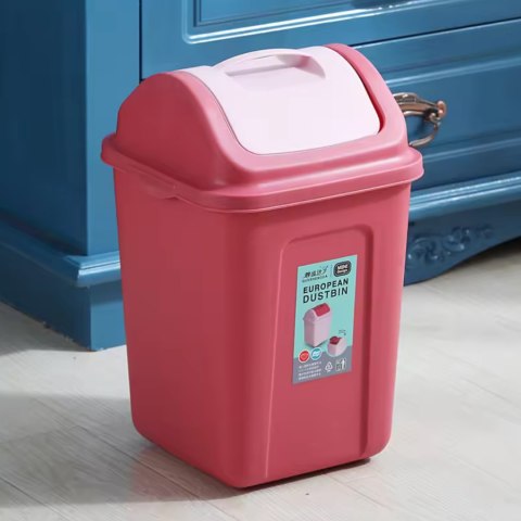 KOSZ POJEMNIK NA ŚMIECI DO SEGREGACJI ODPADÓW PLASTIKOWY WĄSKI UCHYLNY