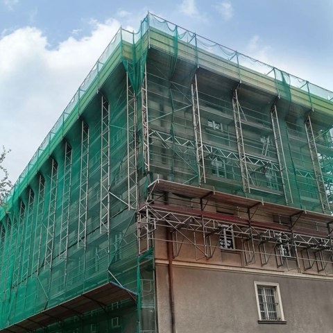 Siatka Ochronna Osłonowa na Rusztowania Rusztowaniowa Zielona 2,57x10m 60g