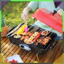 Składany Grill Kempingowy Turystyczny Ogrodowy Przenośny z Pokrywką Solidny