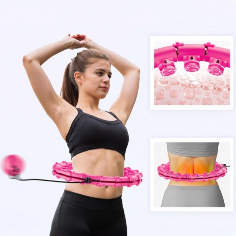 Hula Hop Hulahop z Obciązeniem i Wypustkami Odchudzające Plus Size Składane