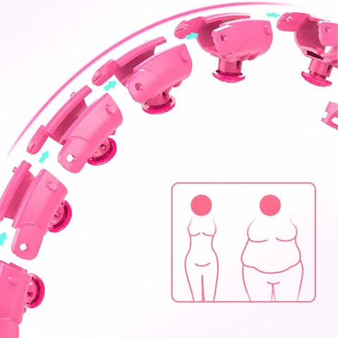 Hula Hop Hulahop z Obciązeniem i Wypustkami Odchudzające Plus Size Składane