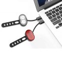 Lampka Rowerowa Światło Przód Tył Led Na Rower Kierownicę Mocna Usb 2szt.