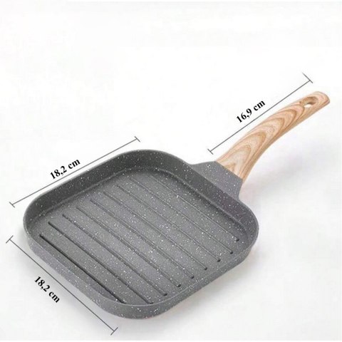 Patelnia Grillowa Turystyczna Biwakowa do Smażenia Grillowania Indukcja Gaz