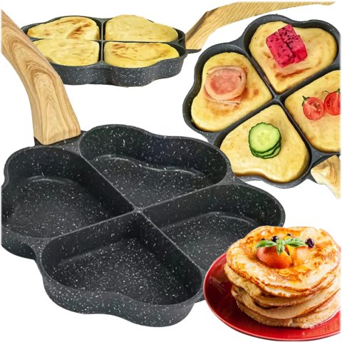 Patelnia do Smażenia Jajek Racuchów Pancakes Placków Indukcja Serduszka