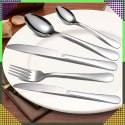 Zestaw Sztućców Nierdzewne Stalowe Srebrne 5 szt na Kemping Grill Survival