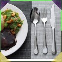 Zestaw Sztućców Nierdzewne Stalowe Srebrne 5 szt na Kemping Grill Survival