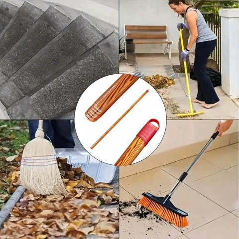 60x Kij Metalowy 120 cm Trzonek z Gwintem do Szczotki Miotły Zmiotki Ulicówki