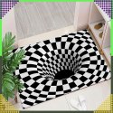 Chodnik Dywanik Mata Wycieraczka z Efektem 3D Iluzja Biała Dziura 60x90 CM