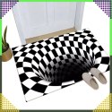 Chodnik Dywanik Mata Wycieraczka z Efektem 3D Iluzja Biała Dziura 60x90 CM