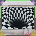 Chodnik Dywanik Mata Wycieraczka z Efektem 3D Iluzja Biała Dziura 60x90 CM