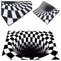Chodnik Dywanik Mata Wycieraczka z Efektem 3D Iluzja Biała Dziura 60x90 CM