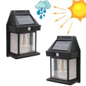 Lampa Solarna Led Latarnia Kinkiet Ogrodowy Elewacyjny z Czujnikiem Ruchu