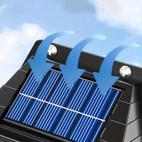 Lampa Solarna Led Latarnia Kinkiet Ogrodowy Elewacyjny z Czujnikiem Ruchu