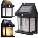 Lampa Solarna Led Latarnia Kinkiet Ogrodowy Elewacyjny z Czujnikiem Ruchu