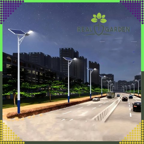 Latarnia Ogrodowa Lampa Solarna na Słup Mocna 300W Panel Uliczna 299 Led