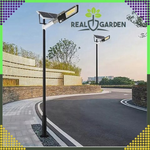 Latarnia Ogrodowa Lampa Solarna na Słup Mocna 300W Panel Uliczna 299 Led