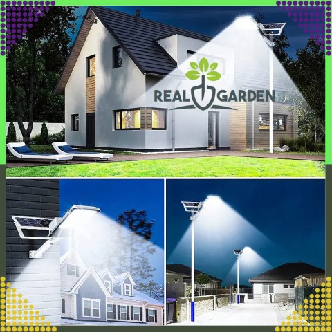 Latarnia Ogrodowa Lampa Solarna na Słup Mocna 300W Panel Uliczna 299 Led