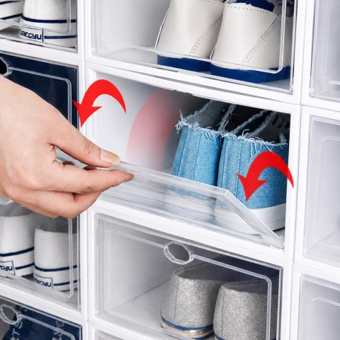 Szafka Modułowa Organizer na Buty Zamykana z Klapką 12 szt