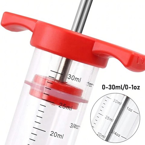 Szpryca Strzykawka do MIęsa Wędlin Peklowania Nastrzykiwarka 30ml 3 Igły
