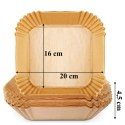 Wkład Air Fryer Papier Wkłady Papierowe do Frytkownicy Betłuszczowej 16x16cm 34g 100szt.