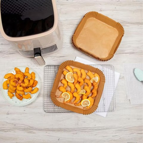 Wkład Air Fryer Papier Wkłady Papierowe do Frytkownicy Betłuszczowej 16x16cm 34g 100szt.