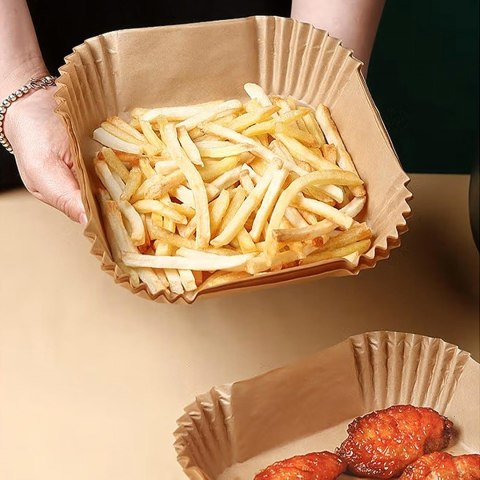 Wkład Air Fryer Papier Wkłady Papierowe do Frytkownicy Betłuszczowej 16x16cm 36g 100szt.