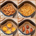 Wkład Air Fryer Papier Wkłady Papierowe do Frytkownicy Betłuszczowej 16x16cm 36g 100szt.