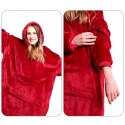 DUŻA BLUZA KOC KOCOBLUZA OVERSIZE GRUBA Z KAPTUREM SZLAFROK DAMSKA MĘSKA