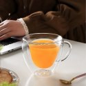 Kubek Miłosny Szklanka w Kształcie Serca Podwójna Ściana Żaroodporny 250 ml