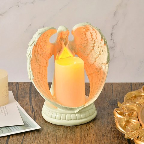 24 x Figurka Dekoracyjna Świecznik Świeca Ozdoba Anioł Aniołek Led Święta Ogród 21cm