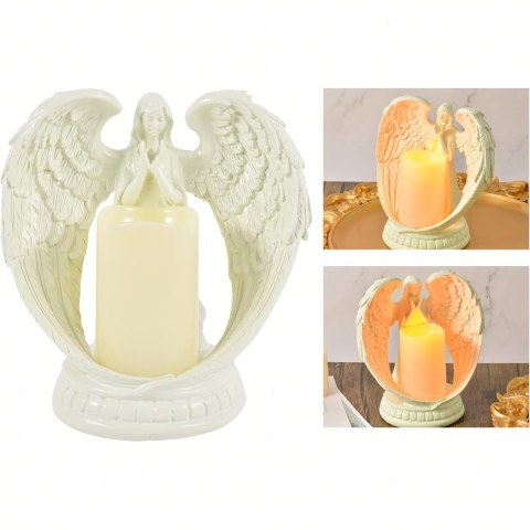 48 x Figurka Dekoracyjna Świecznik Świeca Ozdoba Anioł Aniołek Led Święta Ogród 16cm