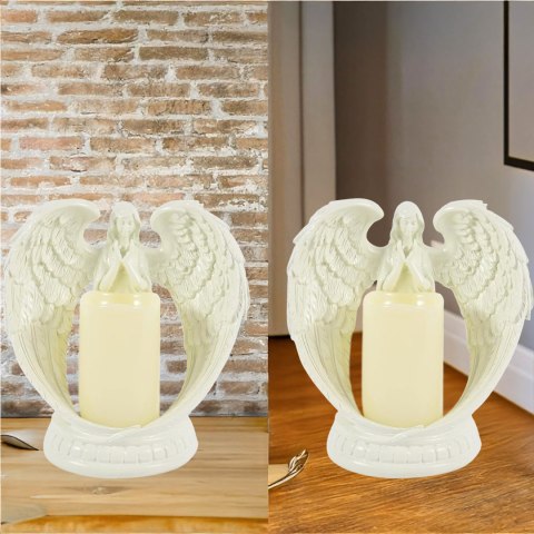 48 x Figurka Dekoracyjna Świecznik Świeca Ozdoba Anioł Aniołek Led Święta Ogród 16cm