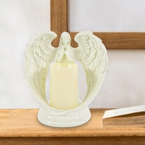 48 x Figurka Dekoracyjna Świecznik Świeca Ozdoba Anioł Aniołek Led Święta Ogród 16cm