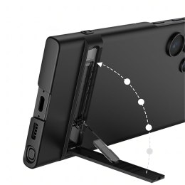 Plecki Etui Ochronne Cienkie z Podstawką do Samsung S24 Ultra Czarne