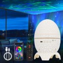 Projektor Gwiazd Jajo Dinozaura z Głośnikiem Galaktyki Lampka LED Nocna USB