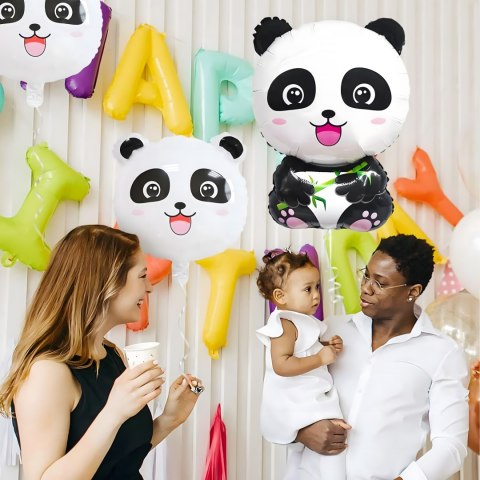Zestaw Balonów Urodzinowych Panda Zwierzęta na Urodziny Przyjęcia 5 szt