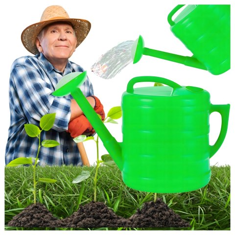 Konewka Ogrodowa 7L Owalna Plastikowa do Podlewania z Sitkiem Podlewaczka