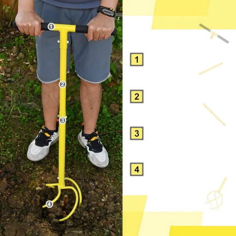 Kultywator Ręczny Spulchniacz Gleby Ogrodowy Odchwaszczacz Sadownik Aerator
