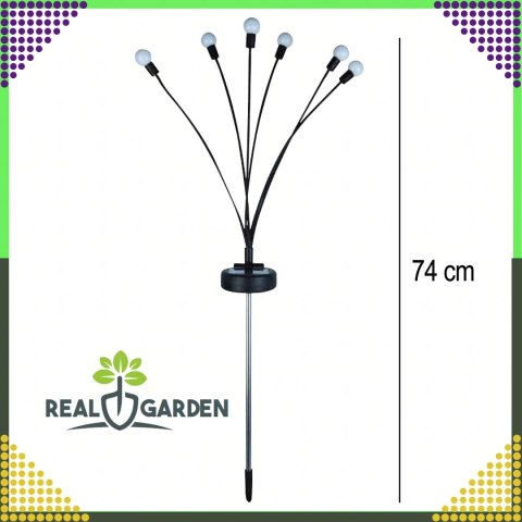 Lampa Solarna 2 Sztuki Wbijana Ogrodowa 6 Led Czujnik Zmierzchu Firefly