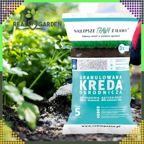 Premium Granulowana Kreda Ogrodniczna do Odkwaszania Gleby 10kg do Roślin