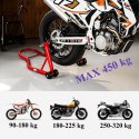 Stojak Motocyklowy Podnośnik Serwisowy Przód Tył Regulowany 450kg Uniwersalny