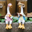 Figurka Figurki Ogrodowe Ozdobne Dekoracja Ogrodowa Para Kaczek 2 szt