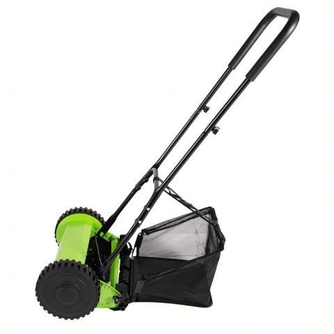 Kosiarka Ręczna Bębnowa Mechaniczna Wrzecionowa Pchana Z Koszem 16" 40 cm