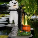 Lampa Lampka Solarna Ogrodowa Ozdobna Ozdoba Pies Szczeniak Led Dekoracja