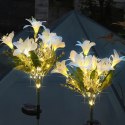Lampa Solarna Ogrodowa Wbijna Kwiat Lilii Lilia Ozdoba Kwiaty Solarne Led