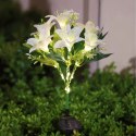 Lampa Solarna Ogrodowa Wbijna Kwiat Lilii Lilia Ozdoba Kwiaty Solarne Led