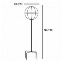 Pergola Ogrodowa Tarasowa Metalowa Podpora do Pnączy Róż Kwiatów 50x10cm Czarna
